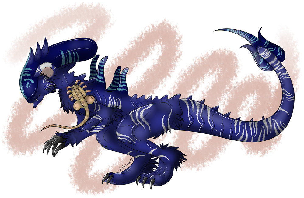 [commission] Xenomorph Tiger Hybrid - Xenomorph Tiger (1000x658), Png Download