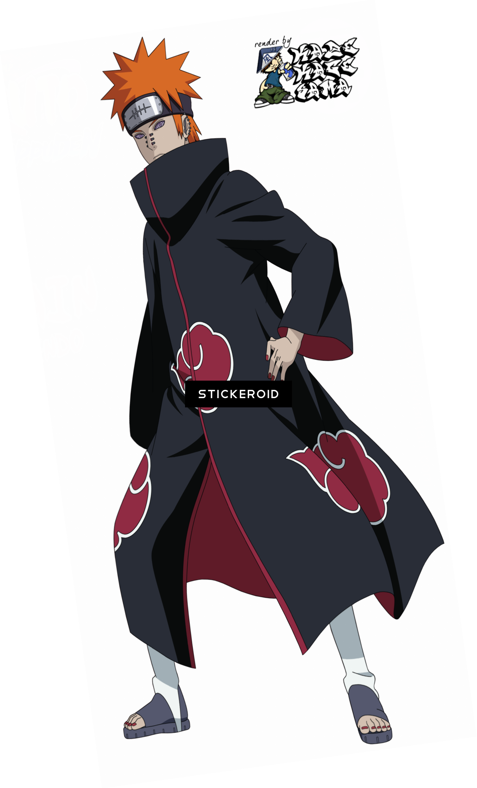 Naruto Pain Png透明图片 - Pain Render (1606x2652), Png Download