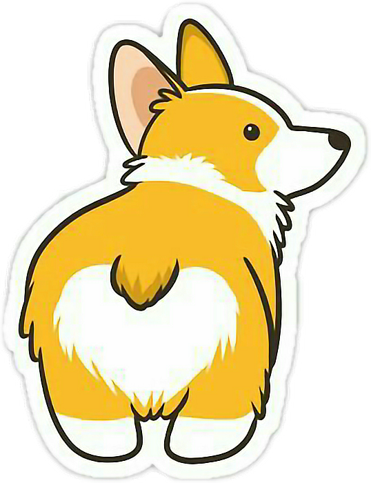 Stickers Tumblr Cute Dog Yellow Yellowdog Png Yellow - Corgi Iphone Se Cases (538x700), Png Download