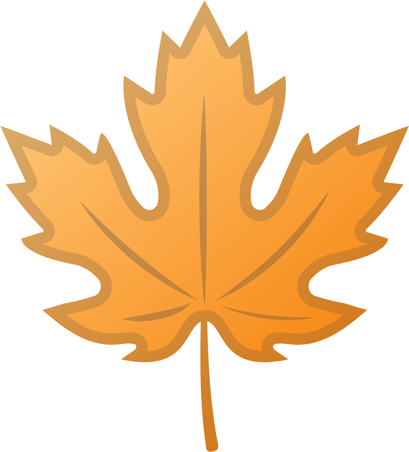 Open - Fall Leaf Emoji Png (2000x2000), Png Download