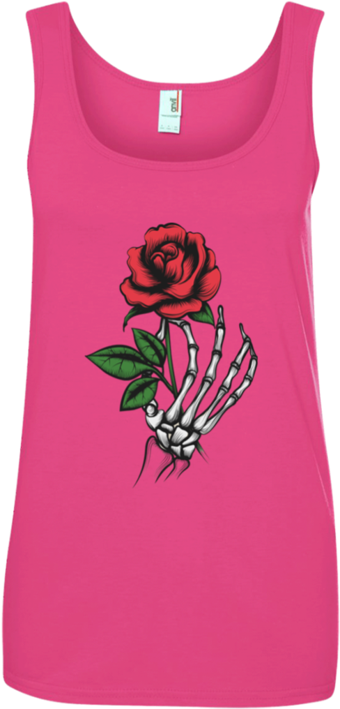 Skeleton Hand Rose Ladies' 100% Ringspun Cotton Tank - Queens Are Born On January 25 (1024x1024), Png Download