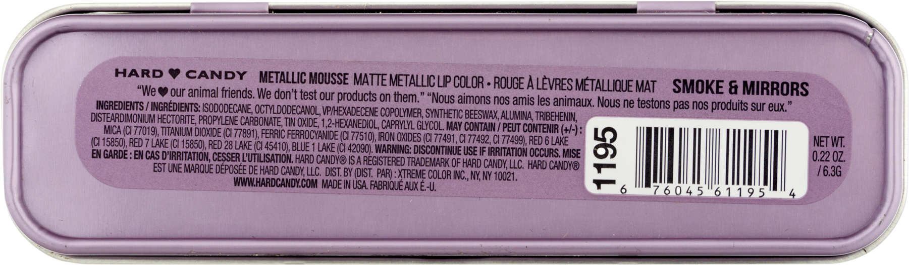 Hard Candy Metallic Mousse Velvet Matte Lip Tin, 1196 - Mobile Phone (1800x1800), Png Download