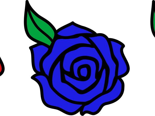 Purple Rose Clipart Colorful (640x480), Png Download