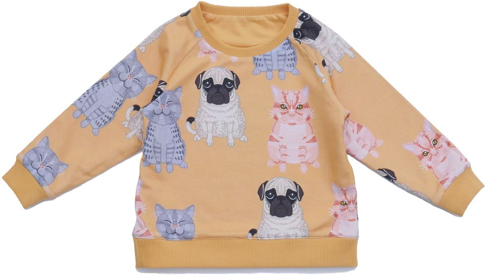 Filemon Kid Reversible Sweatshirt Pug - Filemon Kid Pale Marigold Reversible Pug Sweatshirt (960x720), Png Download