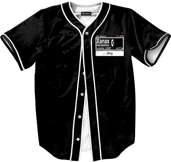 Xanax Jersey - Funny Baseball Jerseys (600x600), Png Download