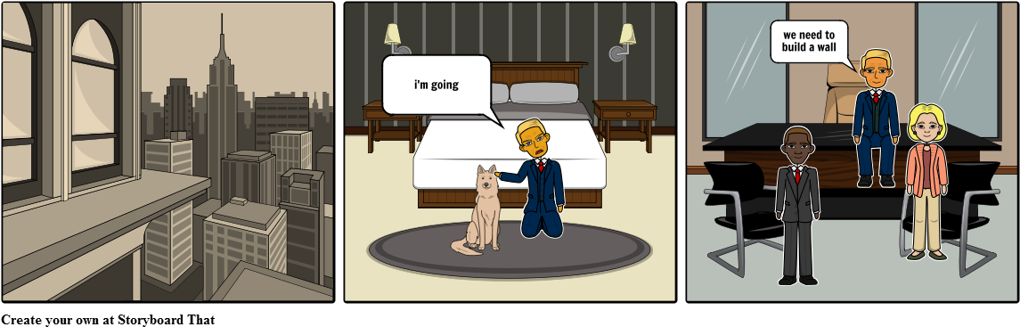 Donald Trump - Cartoon (1164x385), Png Download