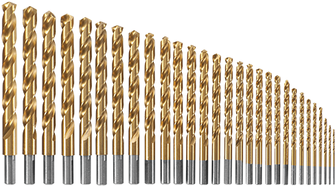 Ti29 - Bosch - 29 Pc. Titanium Metal Drill Bit Set (500x700), Png Download