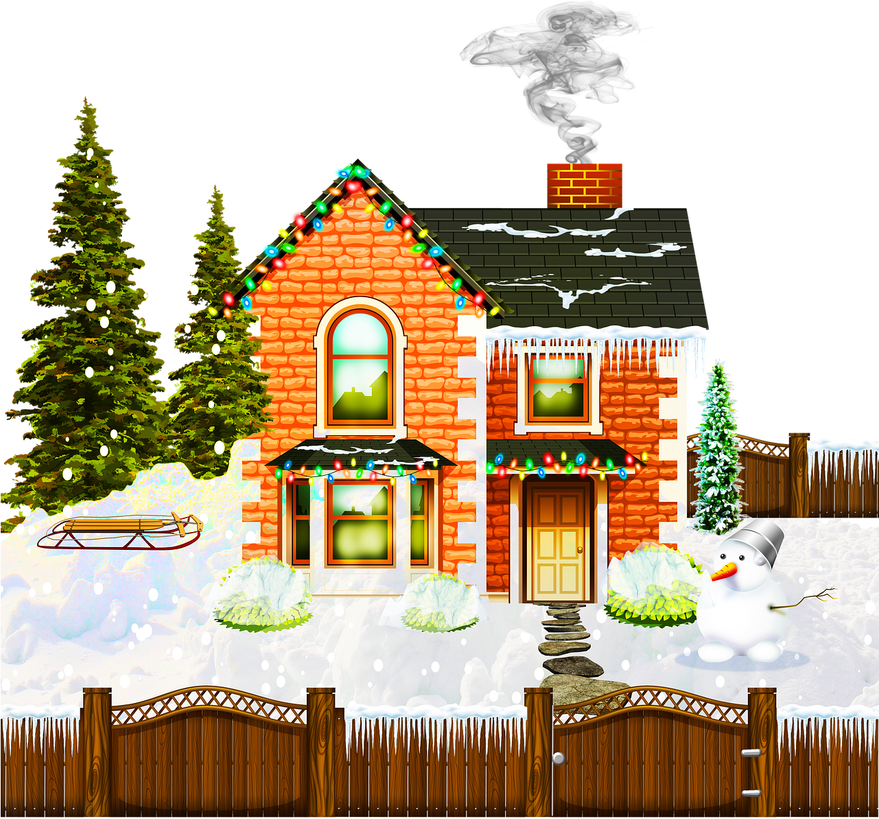 Cranston's Festival Of Lights Competition Is Almost - Transparent Christmas House (1280x1216), Png Download