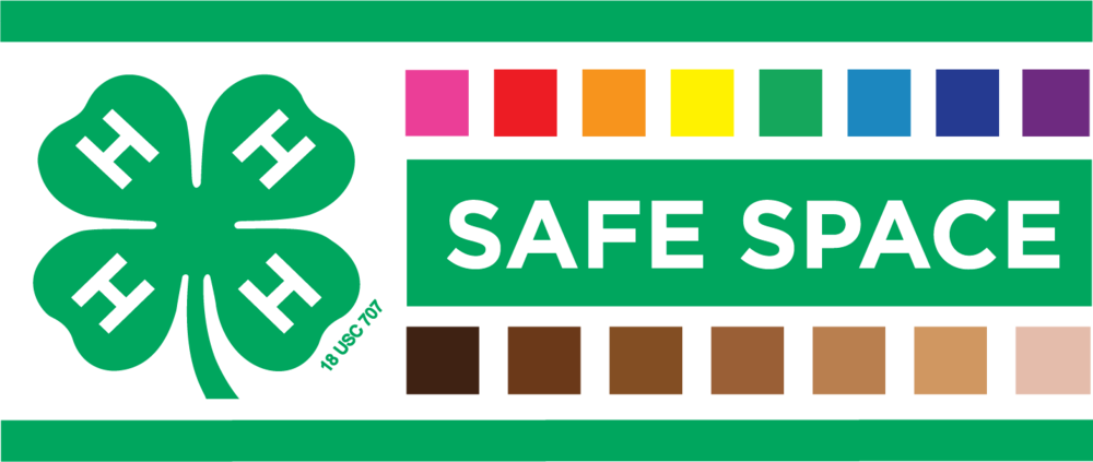 Nys 4 H Safe Space Logo Official Final - 4 H Clover (1000x423), Png Download