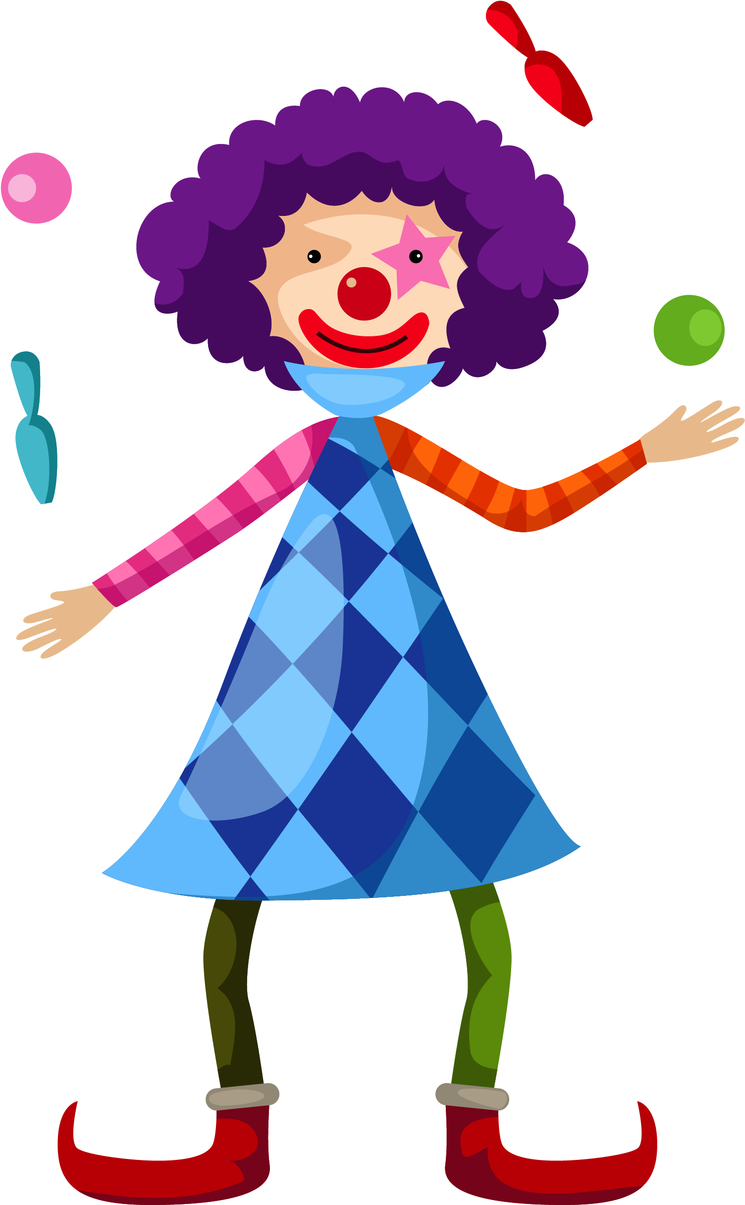 Unlimited Clown Pictures To Color Simple Coloring Page - Dibujos Malabares (2596x3794), Png Download