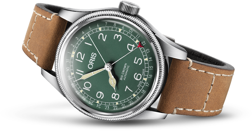 The Green Dial Is A Playful Execution Of A Classy Pilot's (906x600), Png Download