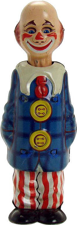 Creepy Clown Png Image Black And White Library - Figurine (771x771), Png Download