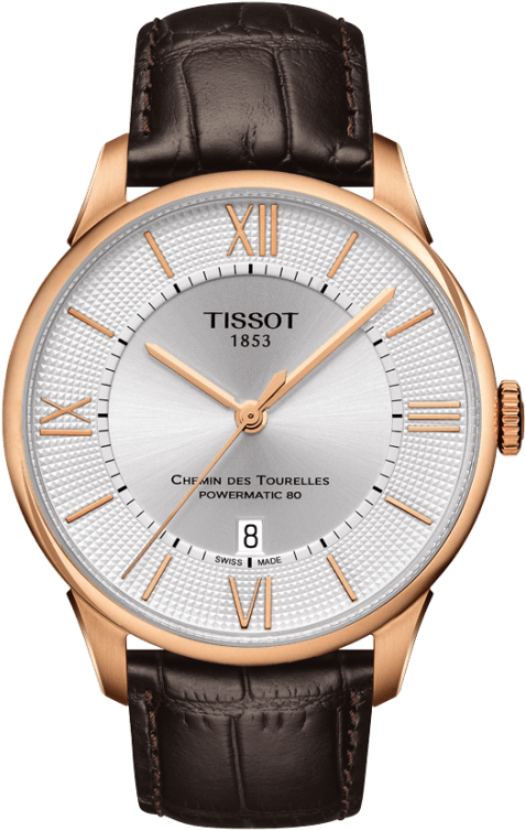 Tissot Watches With Leathern Strap Replica (542x840), Png Download