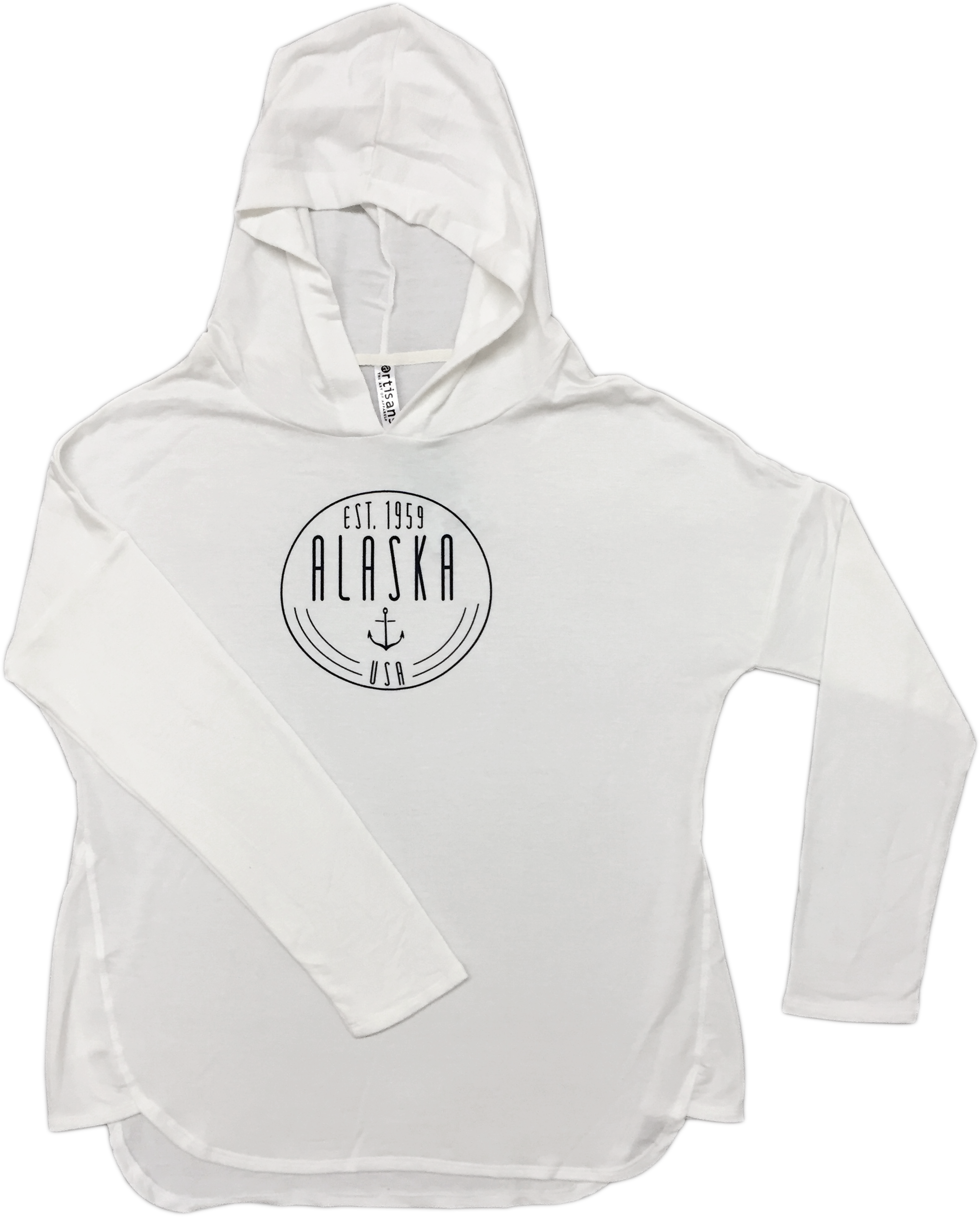 Alaska Katie Hooded Ladies T-shirt - Hoodie (2107x2615), Png Download