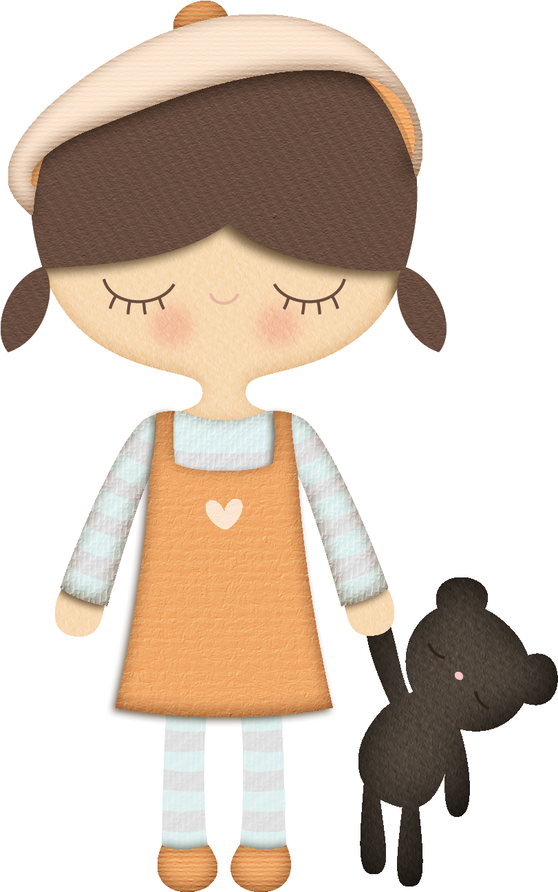 Girls Clipart Eye - Cartoon Doll Art (855x1310), Png Download