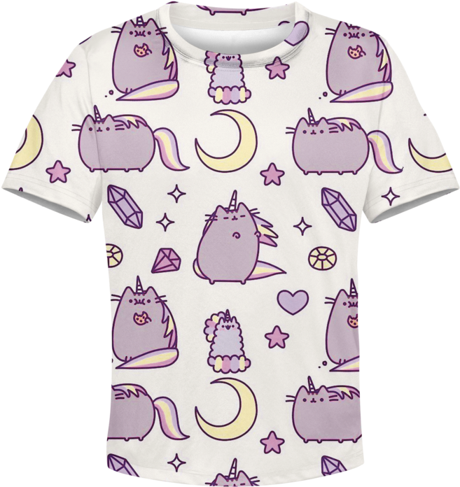 3d Pusheen Cat Unicorn Full Print Hoodie T Shirt - Pusheen (800x800), Png Download