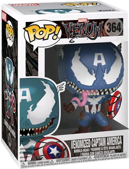 Venomized Captain America Pop Vinyl Figure - Funko Pop Venom Captain America (600x600), Png Download