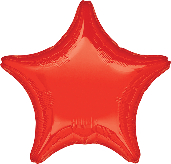 Red Star Balloon 18in - 32" Large Balloon Black Star - Mylar Balloons Foil (750x750), Png Download