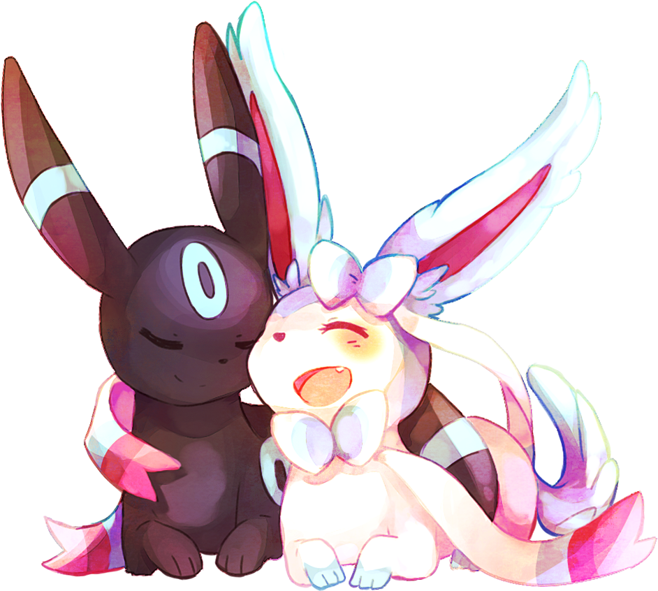 °˖✧◝ ◜✧˖° - Shiny Sylveon And Shiny Umbreon (1000x952), Png Download