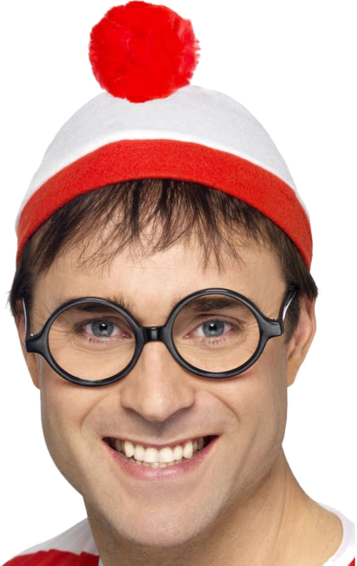 Where's Wally Hat & Glasses - Where's Wally? Kit (500x793), Png Download