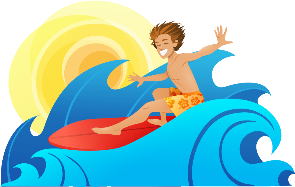 Silver Surfer Surfing Cartoon Wind Wave - Surfer Cartoon Png (1130x851), Png Download
