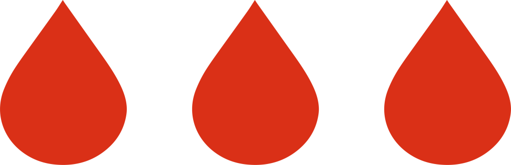 Blood Droplets - Drop (1024x331), Png Download