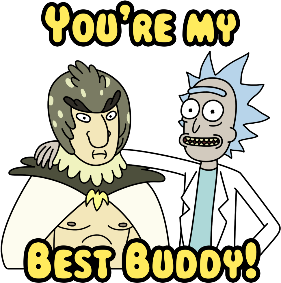Rickandmorty Bestbuddies1500 V2 (1000x1000), Png Download