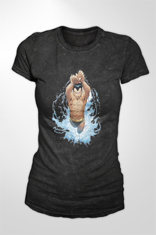 Namor 02 Female Black V=1458589577 - Korean Zombie 1.0 Shirt Tri-coasta Chan Sung Jung Womens (504x756), Png Download
