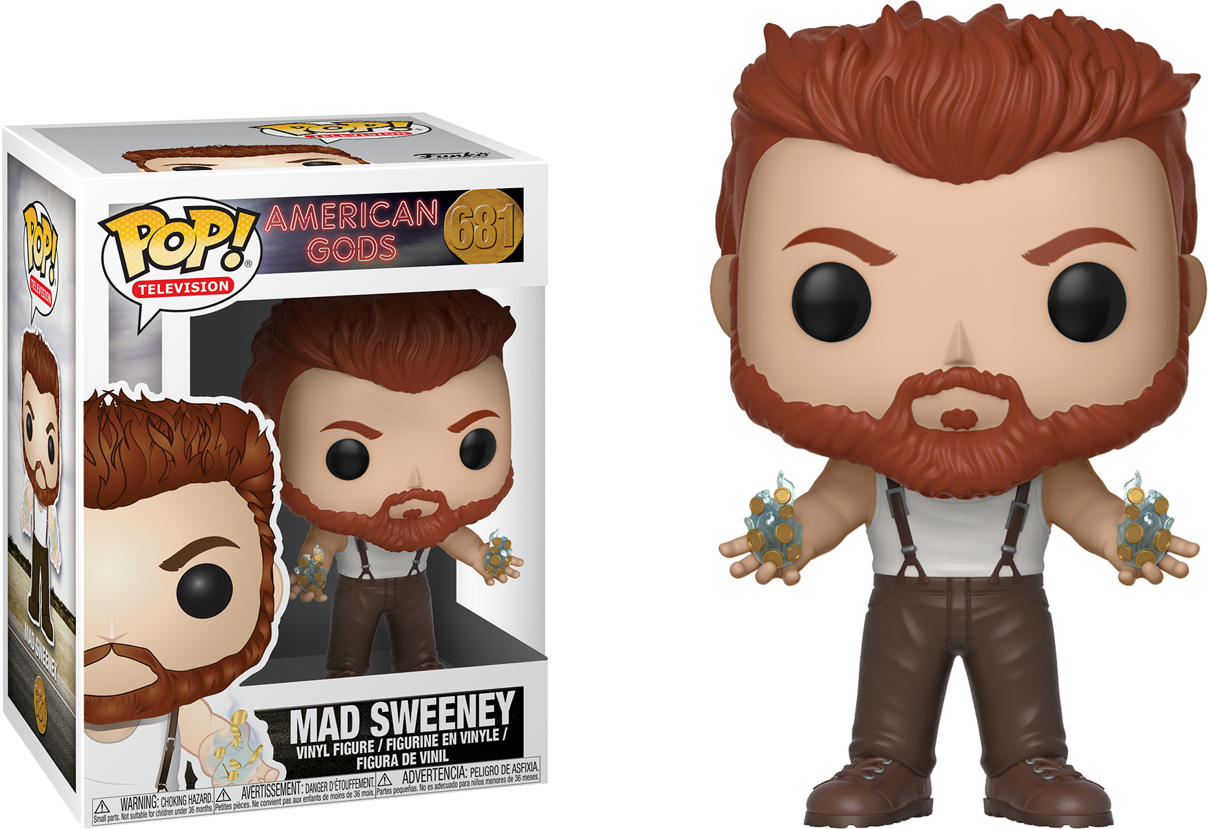 Pop Figure Amercan Gods Mad Sweeney - American Gods Funko Pop (1752x1203), Png Download