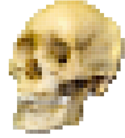 Skull Pixel - Poor Yorick Laundry Bag (567x554), Png Download