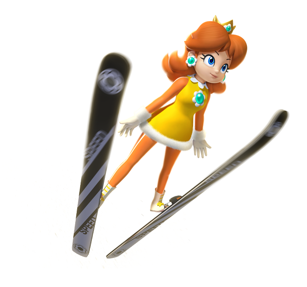 Mario & Sonic Sochi 2014 - Princess Daisy Mario And Sonic Winter Games (612x573), Png Download