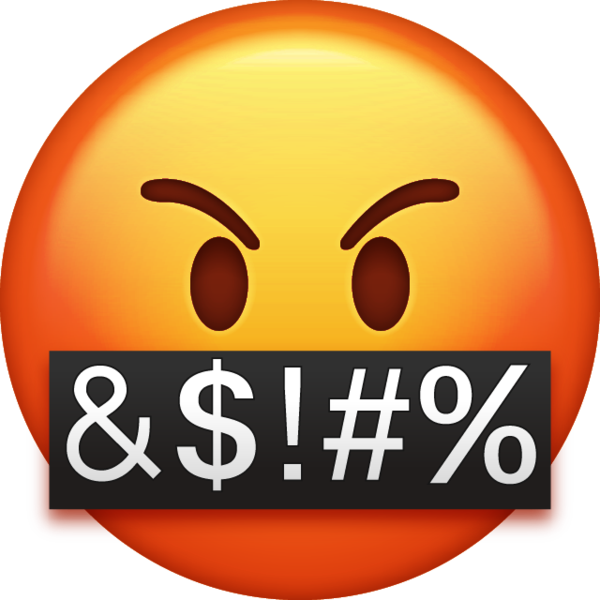 Emoji Swearing (600x600), Png Download