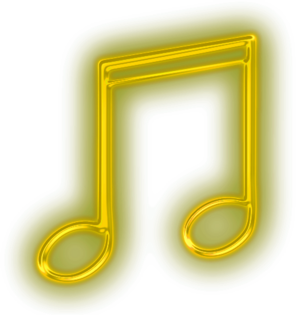 Download Ftestickers Music Musicnote Neon Yellow PNG Image with No  Background 