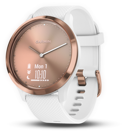 Sport , Rose Gold-white, Regular - Garmin Rose Gold Vivomove (600x600), Png Download