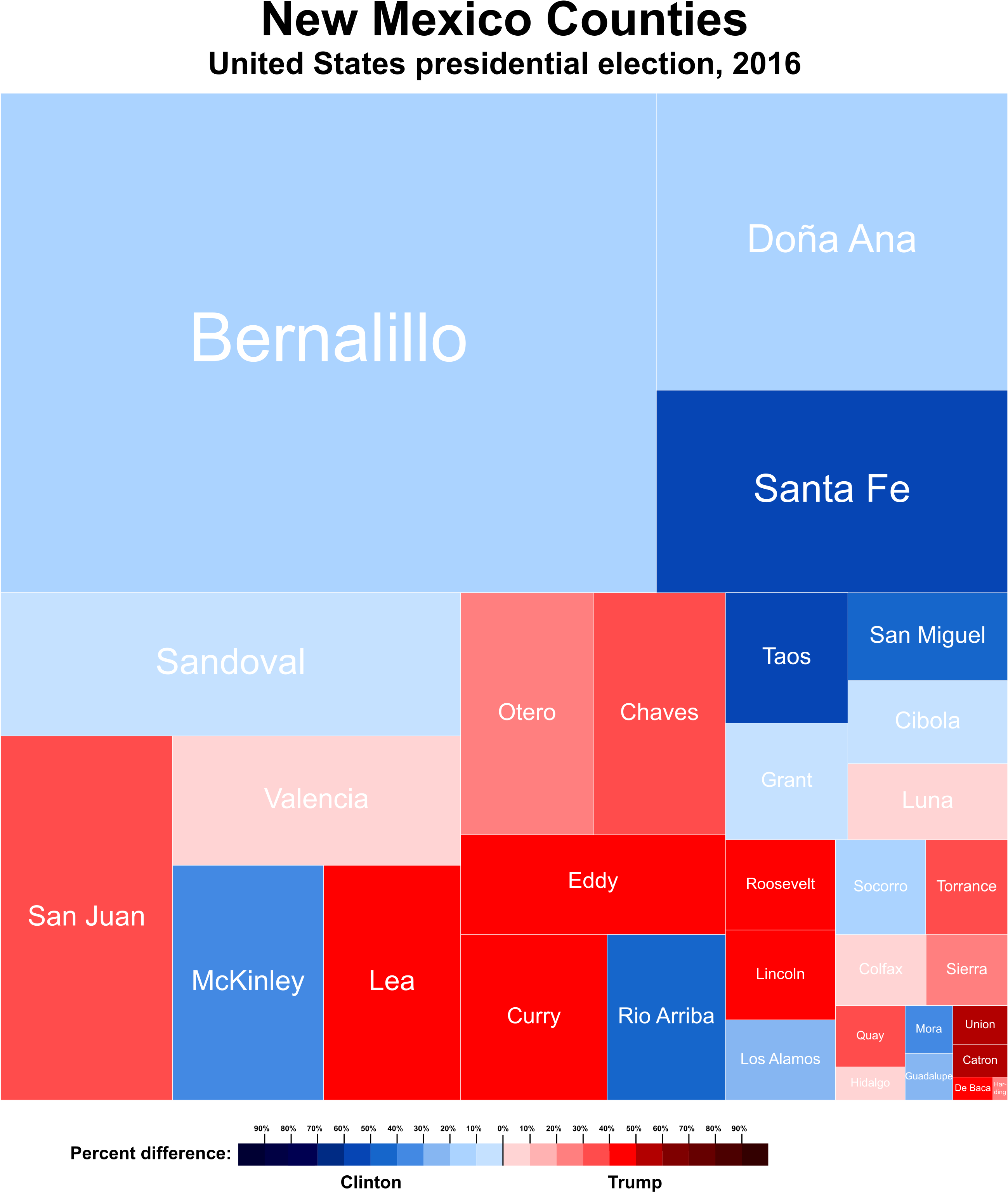 United States Presidential Election In New Mexico, - New Mexico 2016 Election Results (2904x3201), Png Download