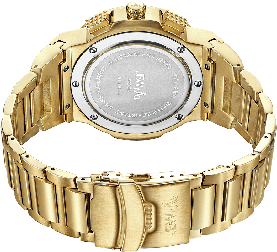 Jbw Saxon Jb 6101 J Gold Gold Diamond - Jbw Jb-6101-j Watch Online - Discountshop.com (1000x1000), Png Download