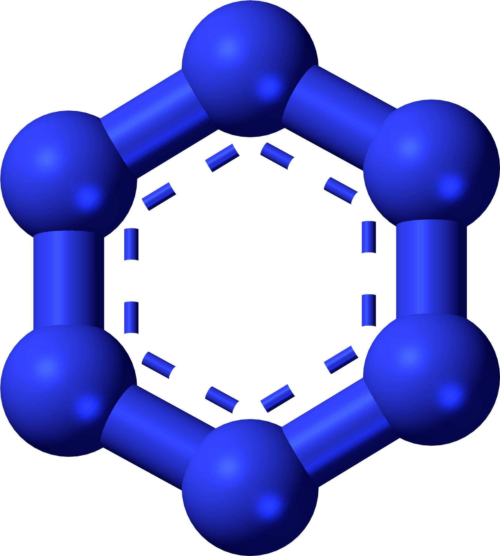 Hexazine 3d Balls - Molecule (1813x2000), Png Download