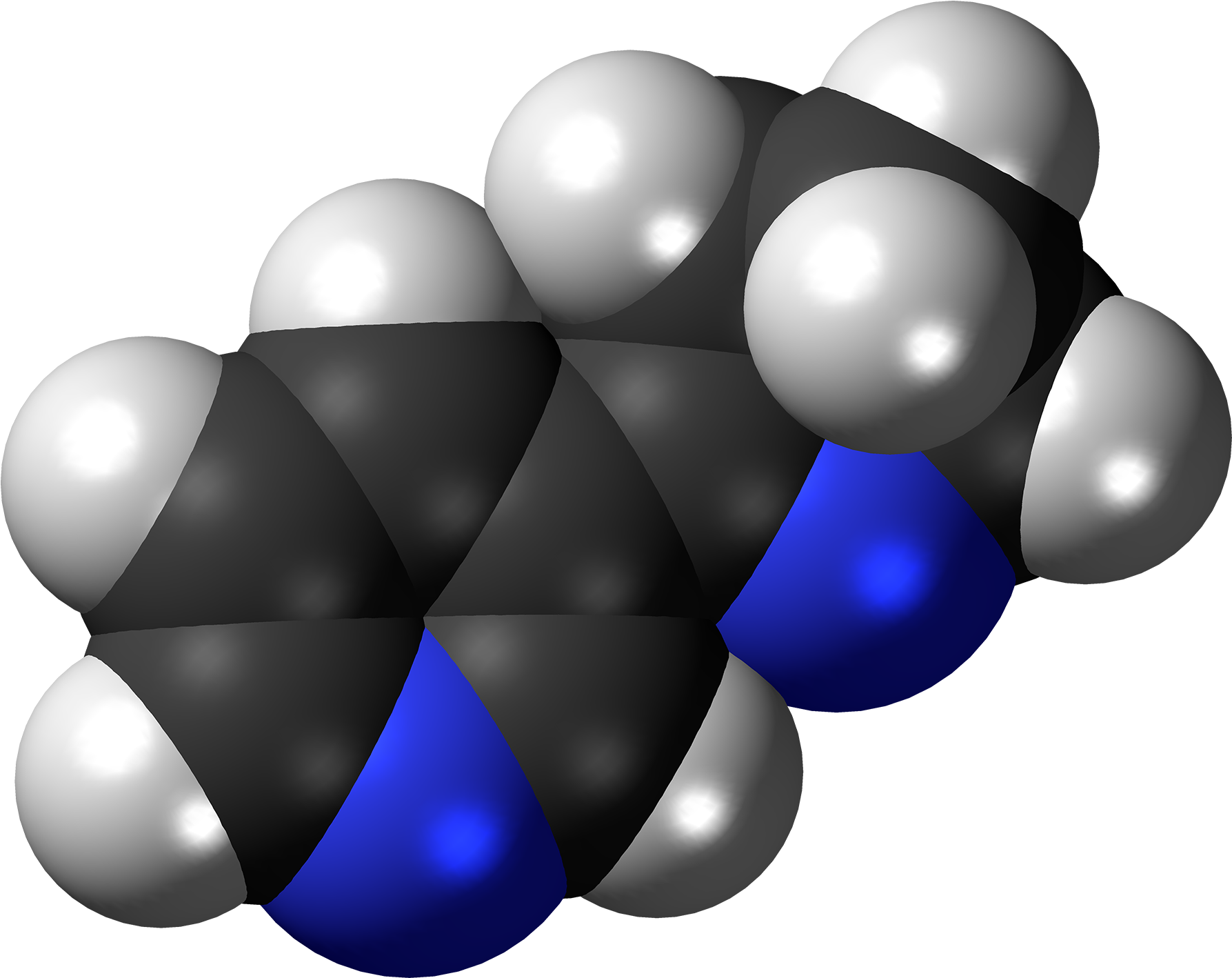 Myosmine 3d Spacefill - Ammonia Molecule (2000x1631), Png Download