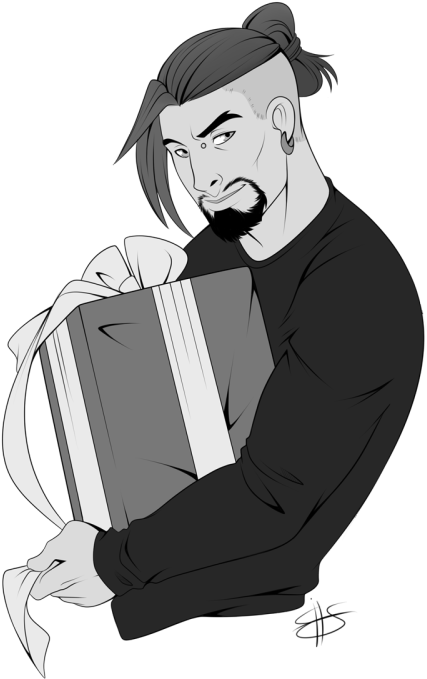 Modern Tumblr God Bless That Man - Hanzo Shimada Fan Art (471x750), Png Download