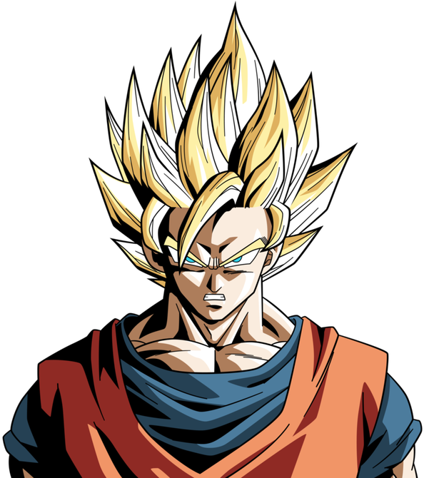 Super Saiyan 2 Hair Png Vector Free Stock - Sangoku Super Saiyan 2 (602x671), Png Download