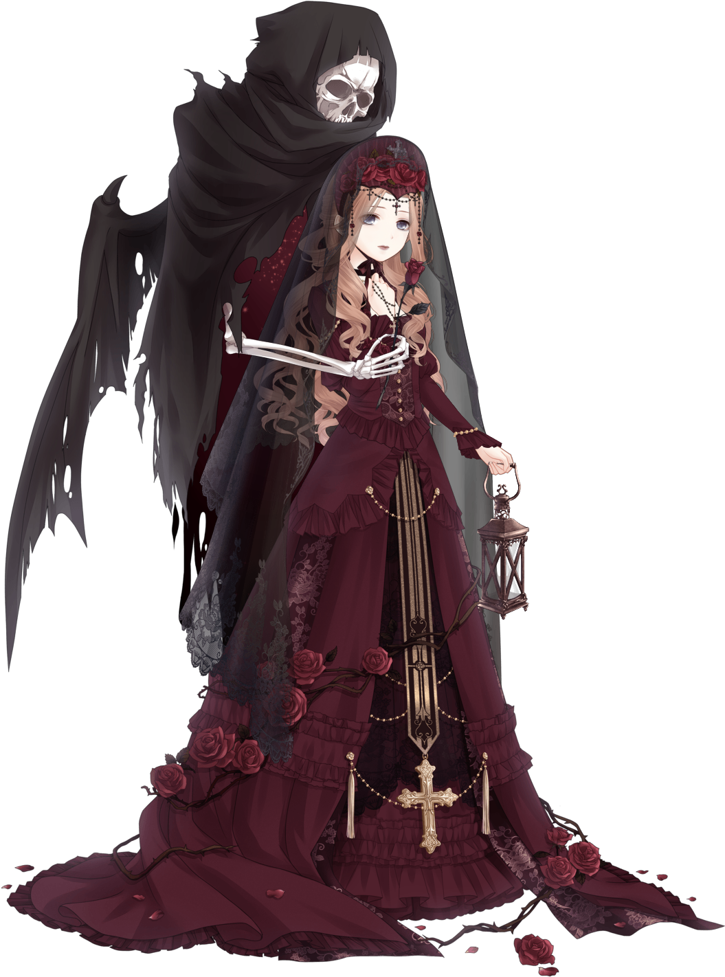 Black Rose - Love Nikki Gothic Outfit (1101x1445), Png Download