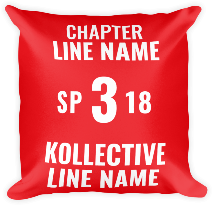 Kappa Mcmxi Line Pillow (800x800), Png Download