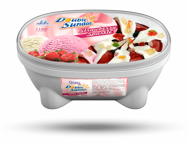 Strawberry Sparkle - Igloo Double Sundae Ice Cream (772x604), Png Download