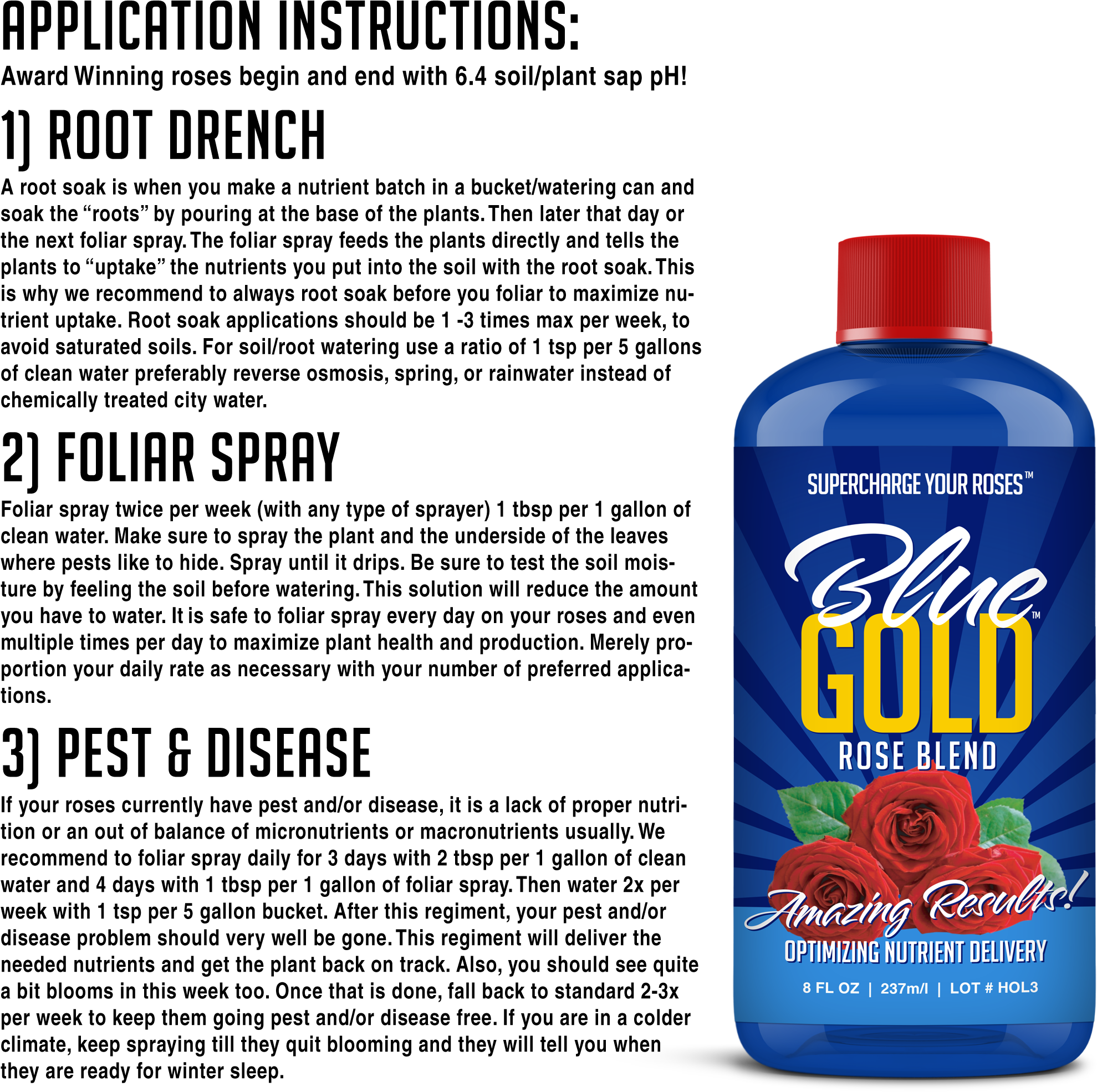 Blue Gold Rose Flower Bloom Booster Root Stimulator (2048x2048), Png Download