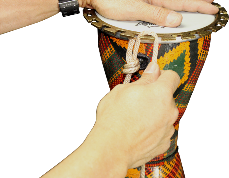 After Replacing Drumheads And Rings Locate The Rope - Talking Drum (850x567), Png Download