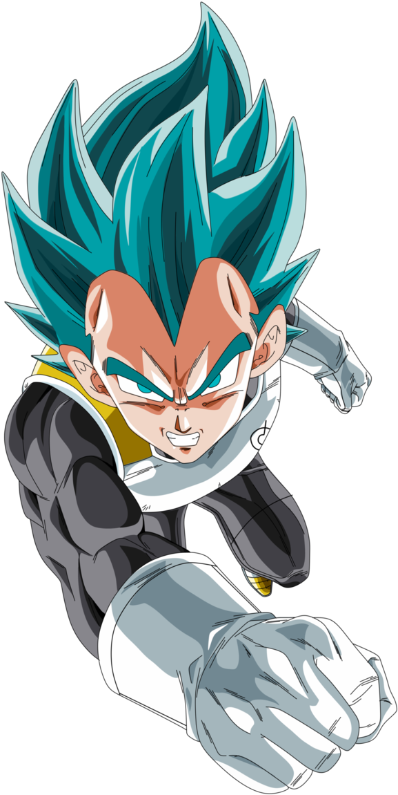 Vegeta Super Saiyan God Png - Vegeta Ssj Dios Azul (662x1205), Png Download