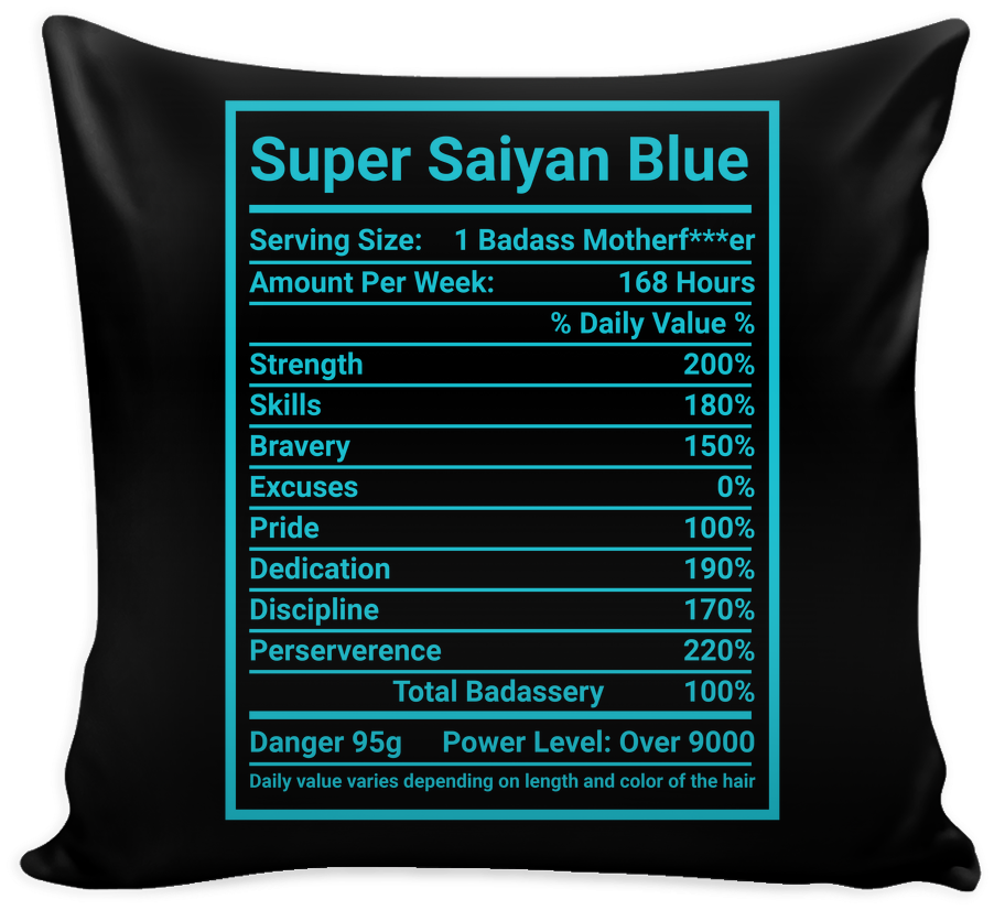 Super Saiyan Blue God Pillow Cover 16" -tl00175pl - Throw Pillow (1024x1024), Png Download