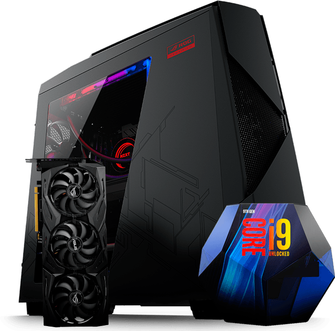 Ômega Pc Gamer - Nzxt Noctis 450 Mid Tower Gaming Case Rog Edition (676x667), Png Download