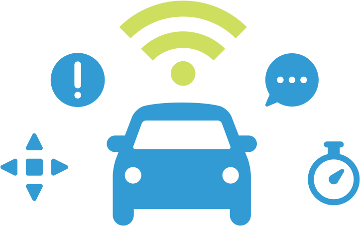 For A Glimpse Of The Automobile Of The Future, Take - Connected Car Icon Png (800x453), Png Download