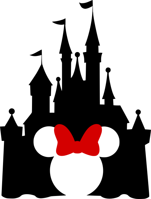 Disney Castle With Mickey Cutout - Disney Castle With Minnie Ears (500x658), Png Download